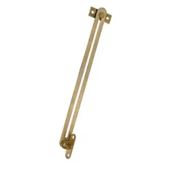 2 Compas coulisseaux à glissière droite/gauche acier laiton L.200 mm x l.17 mm