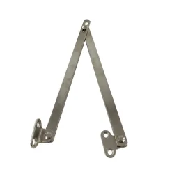 2 Compas coulisseaux sans arrêt droite/gauche acier nickelé L.300 mm x l.10 mm