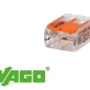 100 connecteur WAGO 2 entrées pour fil souple ou rigide