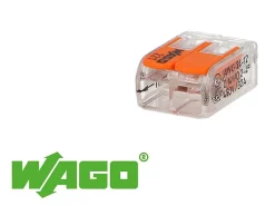 100 connecteur WAGO 2 entrées pour fil souple ou rigide