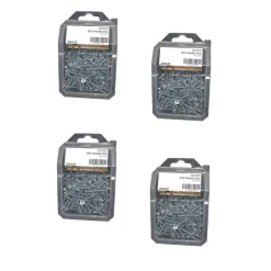4 Coques de 200 Vis Bois Tête Fraisée Pozidriv 3.5 x 30 mm - Zingué blanc - D-Work
