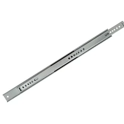 2 coulisses billes latérales Diall acier zingué L.379 x h.17 mm