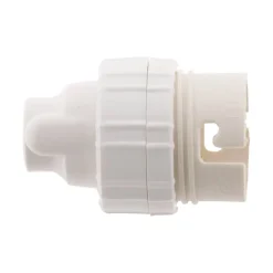 3 douilles B22 en nylon avec 1 bague - Blanc - Zenitech