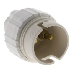 3 douilles B22 en nylon avec 1 bague - Blanc - Zenitech