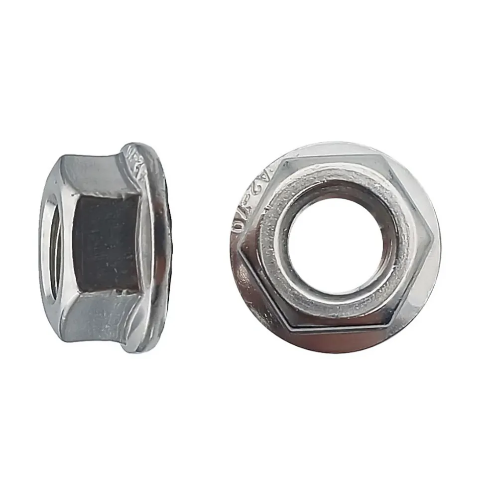 200 Ecrous à Embase Crantée M6 mm - DIN 6923 - Inox A2 - D-Work