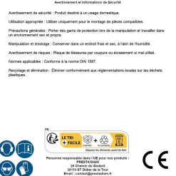 100 Ecrous Borgnes M12 mm - DIN 1587 - Polyamide - D-Work