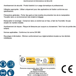 100 Ecrous Freins Indésserrables M20 mm - DIN 980 - 8 - Zingué blanc - D-Work