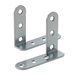 2 Equerres contre coudée L. 80 x H. 16 x EP. 65 mm