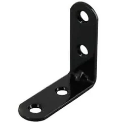 4 Equerres de chaise Acier Noir l.14 x H.40 x P.40 mm