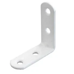 4 Equerres de chaise Acier Blanc l.14 x H.50 x P.50 mm