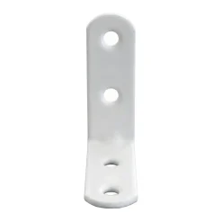 4 Equerres de chaise Acier Blanc l.14 x H.50 x P.50 mm