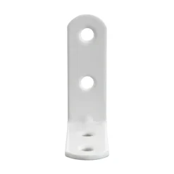 4 Equerres de chaise Acier Blanc l.14 x H.25 x P.25 mm