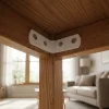 4 Equerres de chaise Acier Blanc l.14 x H.60 x P.60 mm