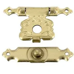 2 fermoirs coffrets Acier laitonné l. 28 mm x H. 17 mm