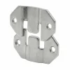 4 Ferrures d'accrochage Acier zingué 42 x 26 mm