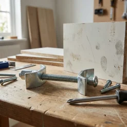 2 ferrures d'assemblage de plan de travail Ø6 x L.65 mm acier zingué Diall