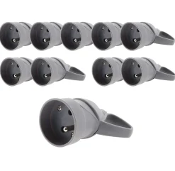 10 fiches femelles anneau 16A 2P + T noir Zenitech