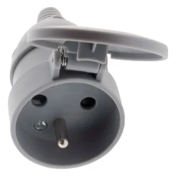 10 fiches femelles clapet 16A 2P+T gris Zenitech
