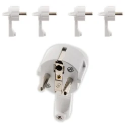 5 fiches mâles 2P+T 16A extraplates Zenitech