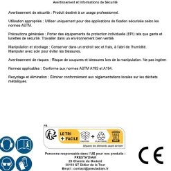 20 Filets et 2 Ecrous Montés D. 22 x 200 mm - ASTM A193 et ASTM A194 - Brut - D-Work