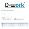 100 Goupilles Fendues D. 4 x 50 mm - DIN 94 - Inox A4 - D-Work