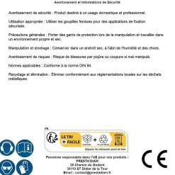 100 Goupilles Fendues D. 4 x 50 mm - DIN 94 - Inox A4 - D-Work