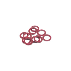 10 joints plats en fibre rouge intérieur pour raccord Noyon et Thiebault 12X17mm