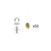 1 kit composés de 50 cache-vis laiton poli, Lot de 6