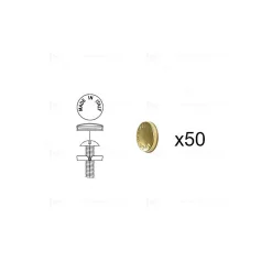 1 kit composés de 50 cache-vis laiton poli, Lot de 6