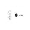 1 Kit composés de 50 cache-vis noir Lot de 25