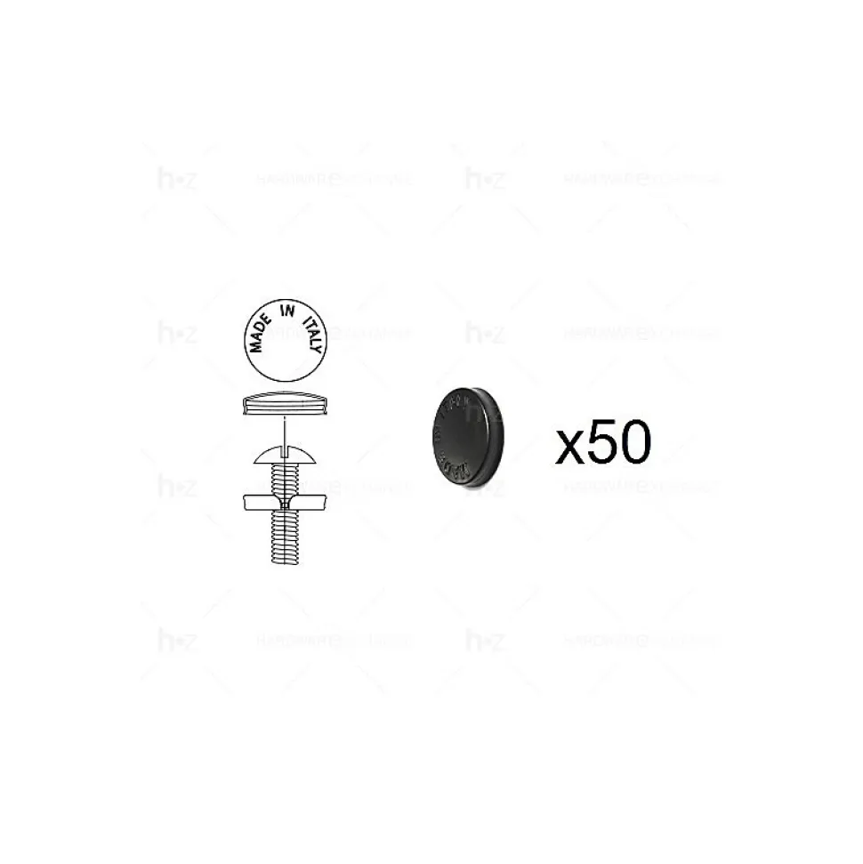 1 Kit composés de 50 cache-vis noir Lot de 25