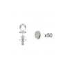 1 Kit composés de 50 cache-vis argent vieilli Lot de 25