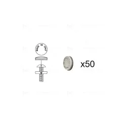 1 Kit composés de 50 cache-vis argent vieilli Lot de 25