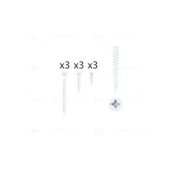 1 kit composés de 3 vis 35x16  + 3 vis 4x25 + 3 vis 4x50 Vernis blanc mat, Lot de 6