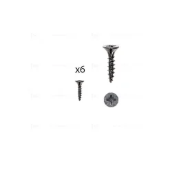 1 kit composés de 6 vis 4X18mm galvanisé Fer noir vintage Lot de 25