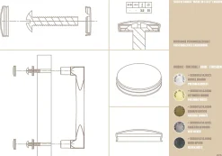 1 Kit composés de 50 cache-vis bronze antique