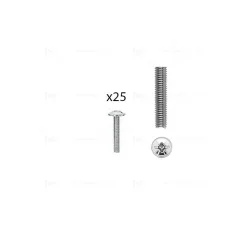 1 kit composés de 25 vis M4x225 mm zinguée