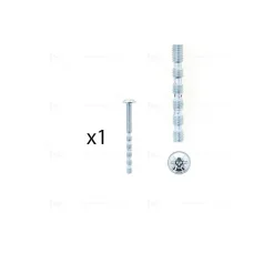 1 kit composés de 1 vis M4x45 mm zinguée cruciforme-fendue