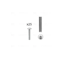 1 kit composés de 25 vis M4X25 mm zinguée