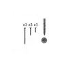 1 kit composés de 3 vis 35x16 + 3 vis 4x25 + 3 vis 4x50 Fer noir vintage