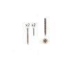 1 kit composés de 2 vis 4x25 mm + 2 vis 4x50 mm Florence antique