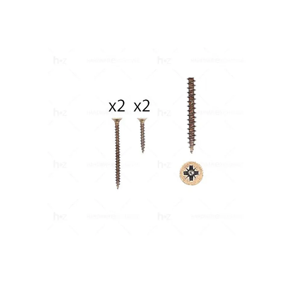 1 kit composés de 2 vis 4x25 mm + 2 vis 4x50 mm Florence antique