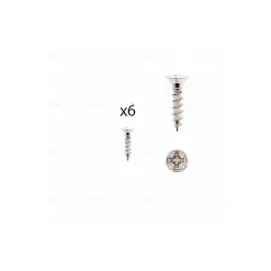 1 kit composés de 6 vis 4X18 mm galvanisé Nickel millésimé