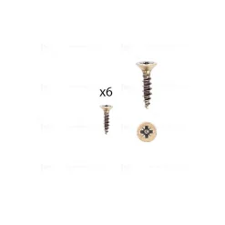 1 kit composés de 6 vis 4X18 mm galvanisé Florence antique