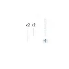 1 kit composés de 2 vis 4x25 mm + 2 vis 4x50 mm Vernis blanc mat
