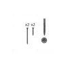 1 kit composés de 2 vis 4x25 mm + 2 vis 4x50 mm Fer noir vintage