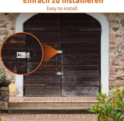 2 loquets à pêne dormant en acier inoxydable avec pênes coulissants pour portes, portails de jardin, acier inoxydable