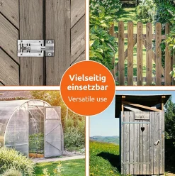 2 loquets à pêne dormant en acier inoxydable avec pênes coulissants pour portes, portails de jardin, acier inoxydable