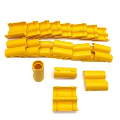 20 Manchons de Raccordement pour Gaine Electrique et Tube D. 20 mm x L. 50 mm (Jaune) - 100% Français - D-Work