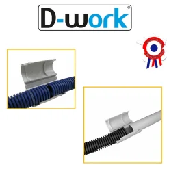 20 Manchons de Raccordement pour Gaine Electrique et Tube D. 20 mm x L. 50 mm (Jaune) - 100% Français - D-Work